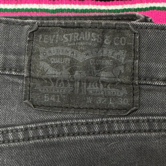 Levi's 541 Jeans Men 32x30 (Fit 34x28) Grey Athletic Taper Fit Stretch Modern - Picture 4 of 8